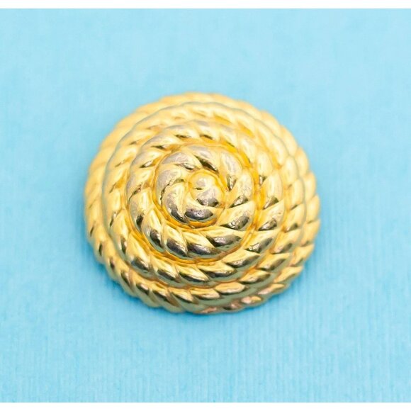 Vintage Gold Tone Spiral Brooch N20 - Picture 1 of 2